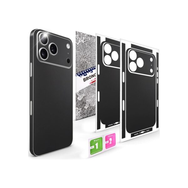 2Pcs Skin Wrap Compatible for iPhone 17 Pro – Slim Decal Vinyl Protective Film