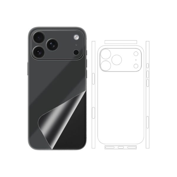 2 Pack for iPhone 17 Pro Max Skin Wrap Using 3M Transparent Matte Carbon Fiber