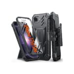 FNTCASE for iPhone 17e/16e Case with Belt Clip, Built-in Screen Protector
