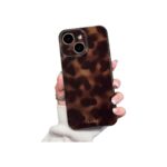 Cute Phone Case for iPhone 15 Case Amber Leopard Full Camera Protective Slim