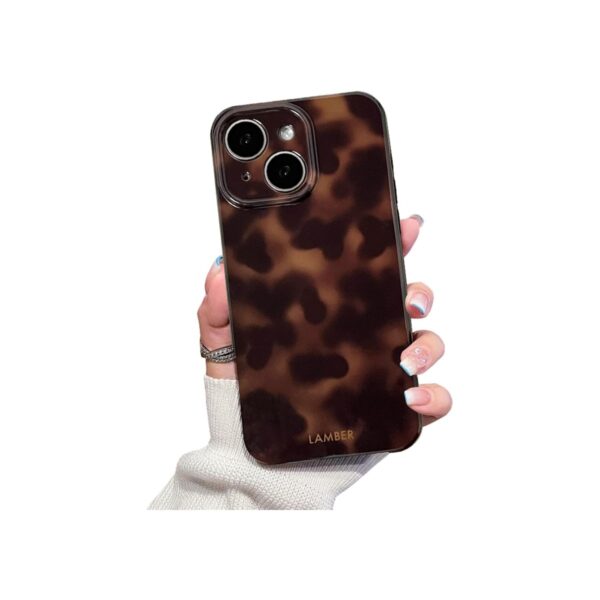Cute Phone Case for iPhone 15 Case Amber Leopard Full Camera Protective Slim