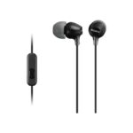 Sony MDREX15AP In-Ear Earbud Headphones with Mic, Black (MDREX15AP/B)