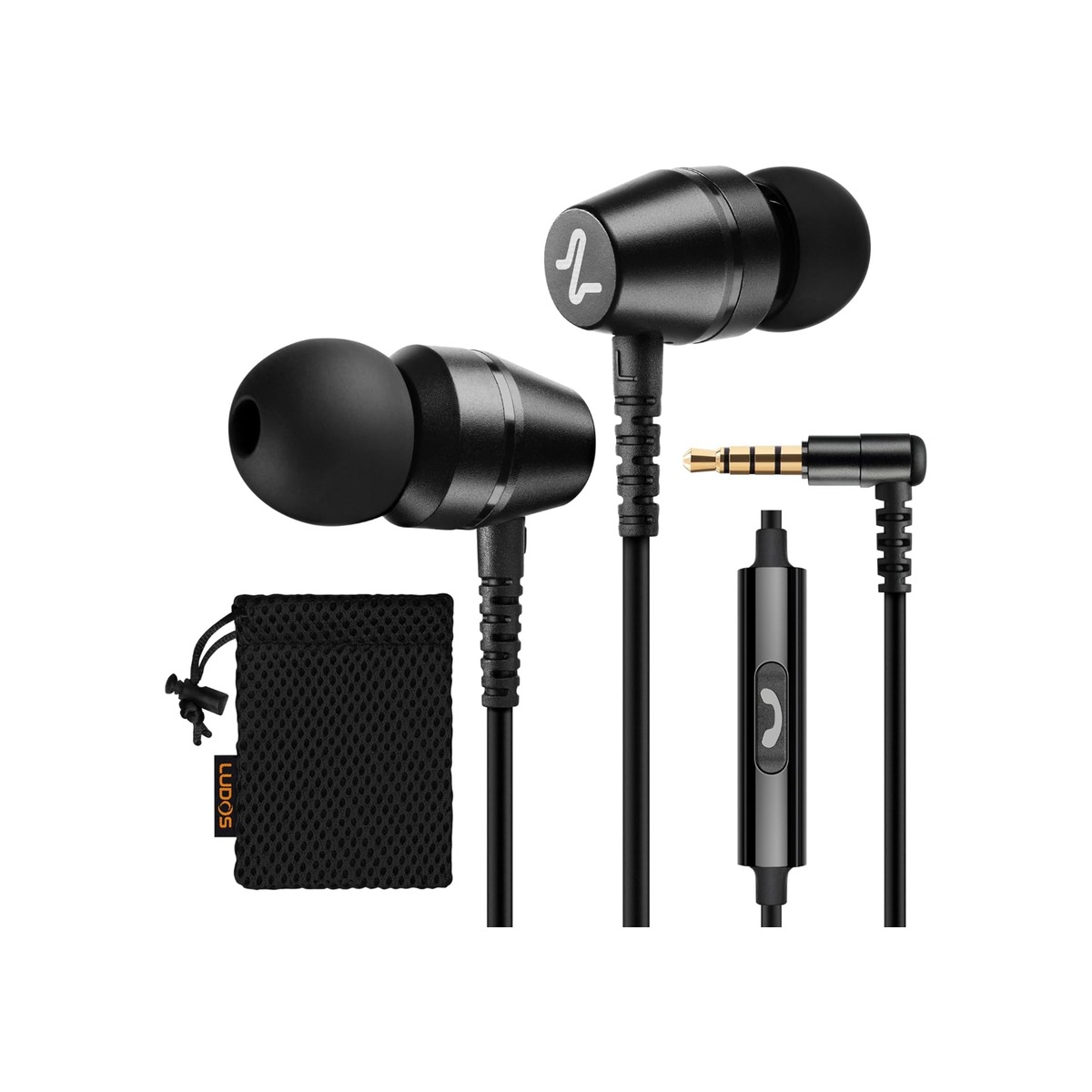 LUDOS OMNITONE Wired Earbuds in-Ear Headphones, 5 Year Warranty-1 LUDOS OMNITONE Wired Earbuds in-Ear Headphones, 5 Year Warranty - Image 1