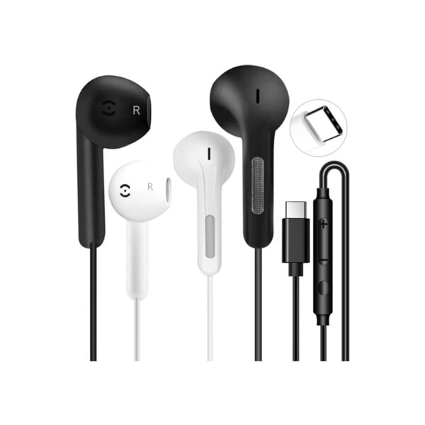 2 Pack USB C Headphones for iPhone 16/15 Pro Max/Plus
