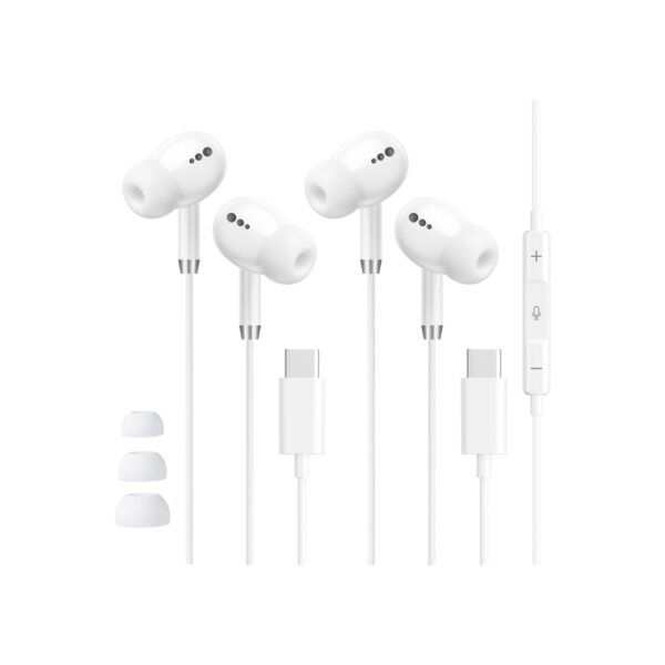 USB C Headphones for iPhone 17 16 15, Wired Earbuds with Mic & Remote Control