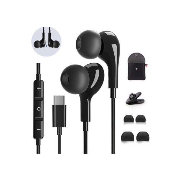 USB C Headphones for Samsung Galaxy S26 S25 S24 Ultra iPhone 17 Air 16 Pro 17