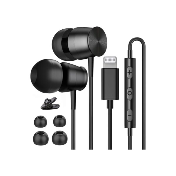 Lightning Headphones for iPhone 13 14 12 Pro Max MFi Certified Lightning Earbuds