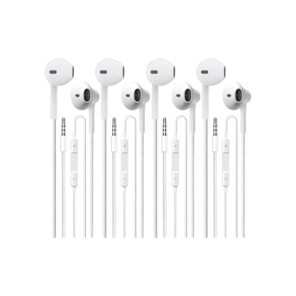 Wired Earbuds 4 Pack, Earbuds HiFi Stereo Wired Earphones Headphones with