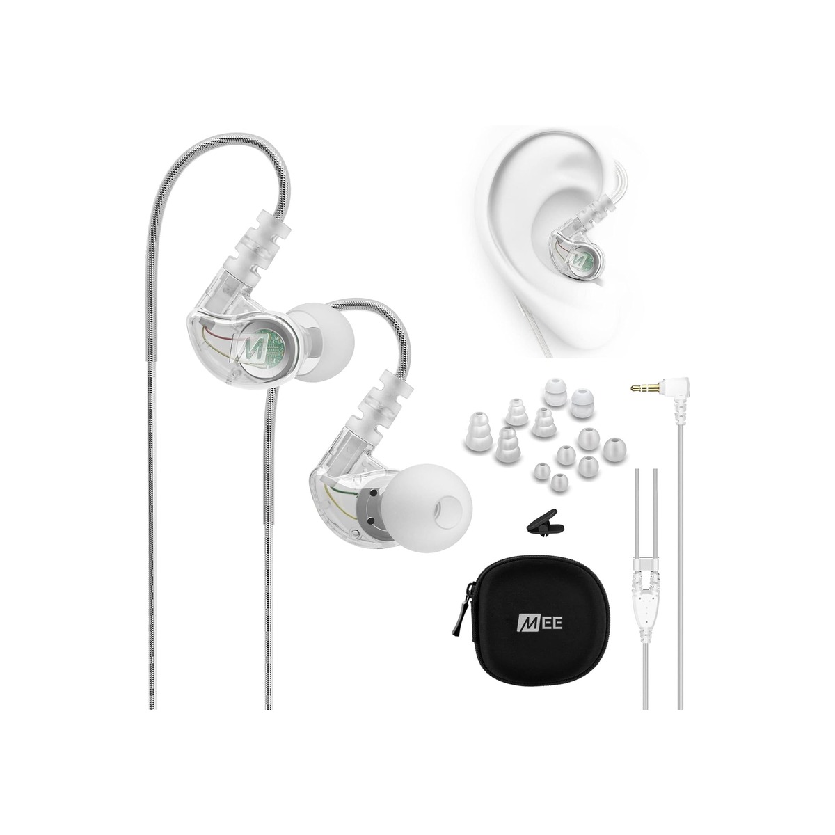 MEE audio M6 Sport Wired Earbuds, Noise Isolating In Ear Headphones-1 MEE audio M6 Sport Wired Earbuds, Noise Isolating In Ear Headphones - Image 1