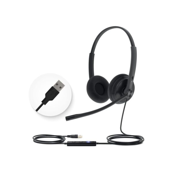 Yealink UH34 USB Headset with Mic,Stereo Wired Headphones with Noise Cancelling