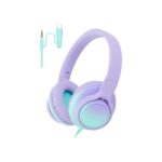 USB C & 3.5mm 2 in 1 Wired Headphones, Stereo Over Ear Headphones with HD Mic