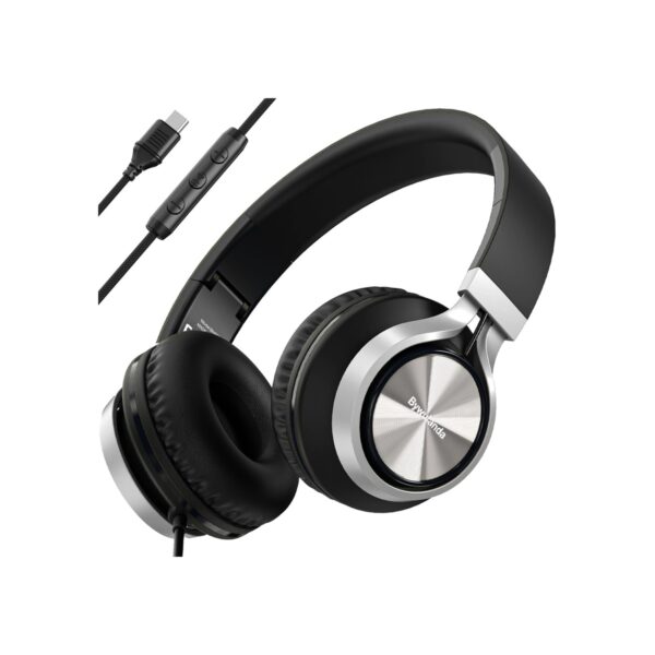Bywulanda USB C Headphones with Mic and Volume Control