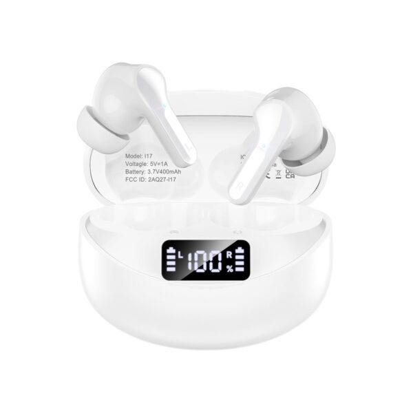 Wireless Earbuds Bluetooth 5.4 HiFi Stereo Headphones with Noise Cancelling Mic