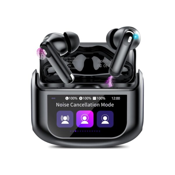 Wireless Earbuds, Bluetooth 5.4 Headphones with Multifunctional Touch Screen