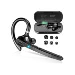 Bluetooth Headset, 90Hrs Single-Ear Headset with APTX HD Audio & Mute Button