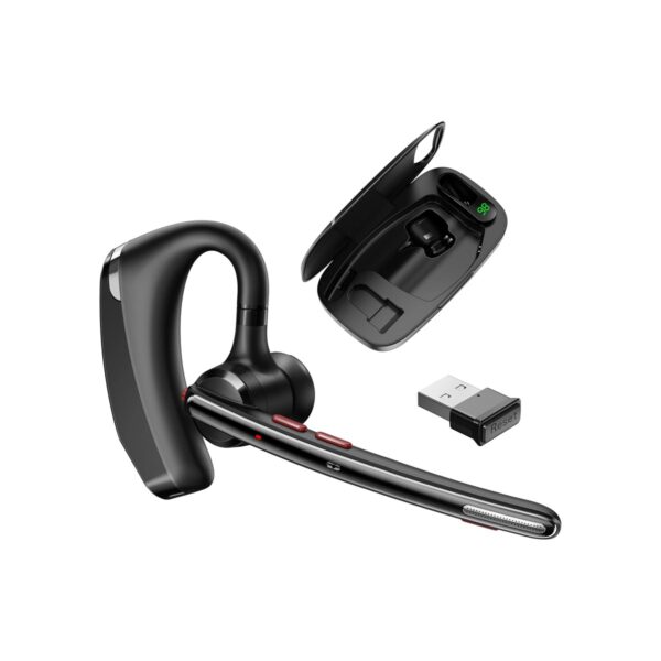 Bluetooth Headset V5.3, Wireless Headset with Dual Noise-Canceling Mics