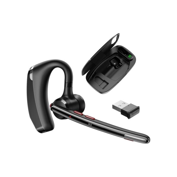 Bluetooth Headset V5.3, Wireless Headset with Dual Noise-Canceling Microphones