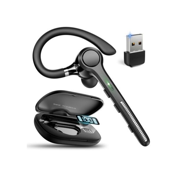 Ngsod Bluetooth Headset V5.4, Bluetooth Earpiece with 500mAh (B0GX1H4CQ9)
