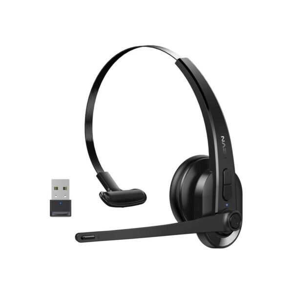 Wireless Headset with Mic for Work, Bluetooth Headset with Microphone AI Noise
