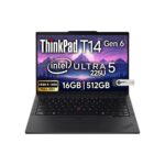 Lenovo ThinkPad T14 G6 AI Business Laptop 14" FHD+ Display, Intel Ultra 5 225U