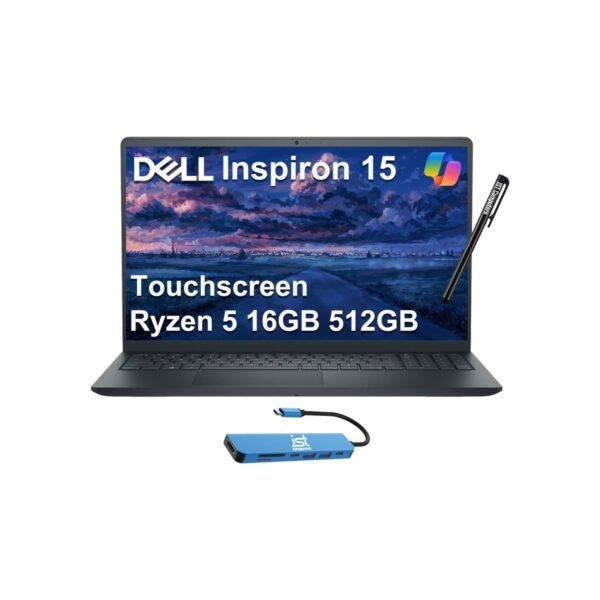 DELL Inspiron 15 15.6" Business Laptop (FHD Touchscreen, AMD Ryzen 5 7530U