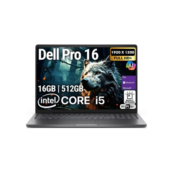 Dell Pro 16 PC16250 (Replaces Latitude 3550) 16” WUXGA Display Business Laptop