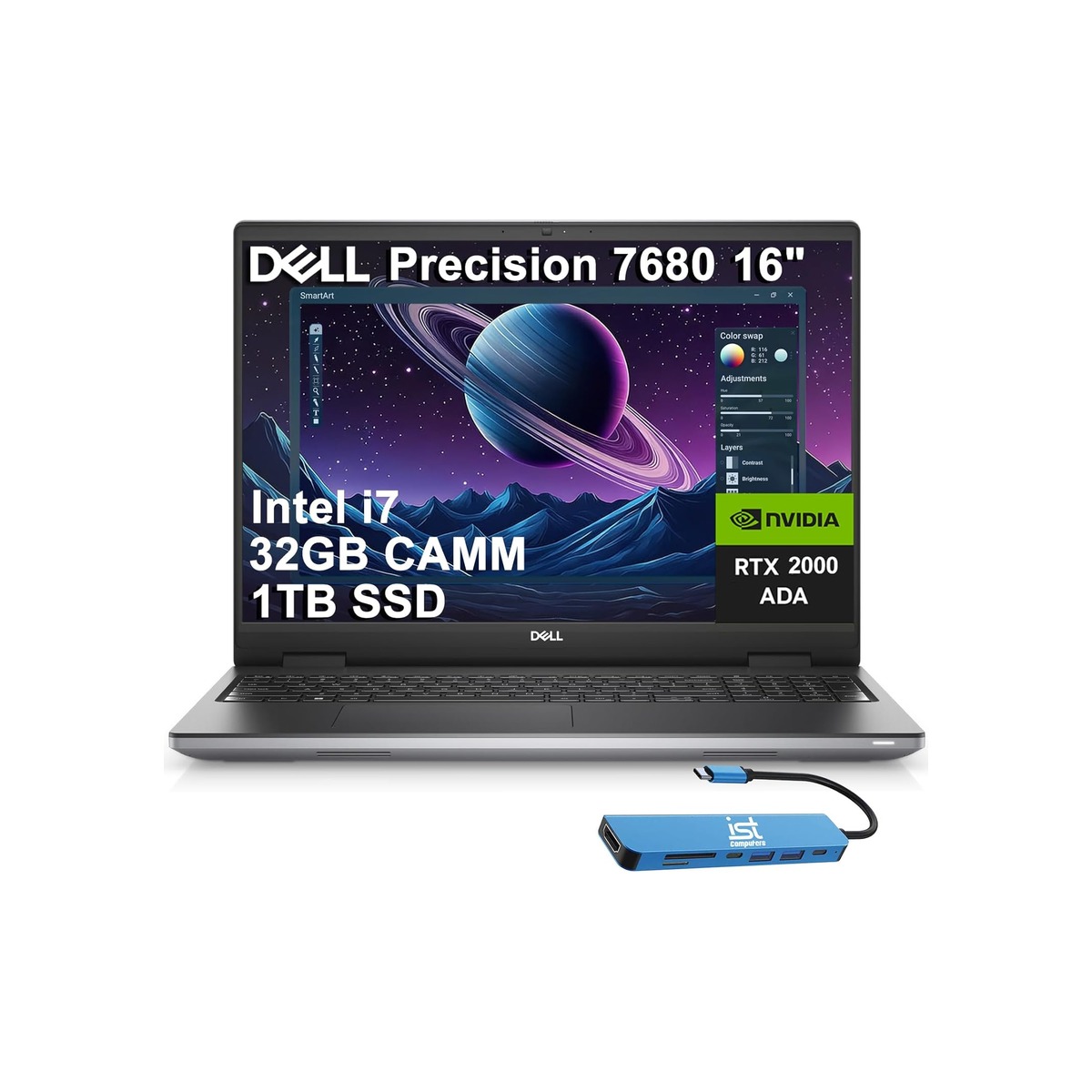 Dell Precision 7680 Laptop, 16" FHD+, Intel i7-13850HX, 32GB DDR5, 1TB SSD-1 Dell Precision 7680 Laptop, 16" FHD+, Intel i7-13850HX, 32GB DDR5, 1TB SSD - Image 1