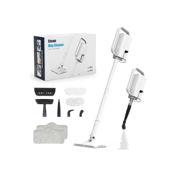 6-in-1 Steam Mop, 1200W Rotated Steam Cleaner for Home, 2 Modes