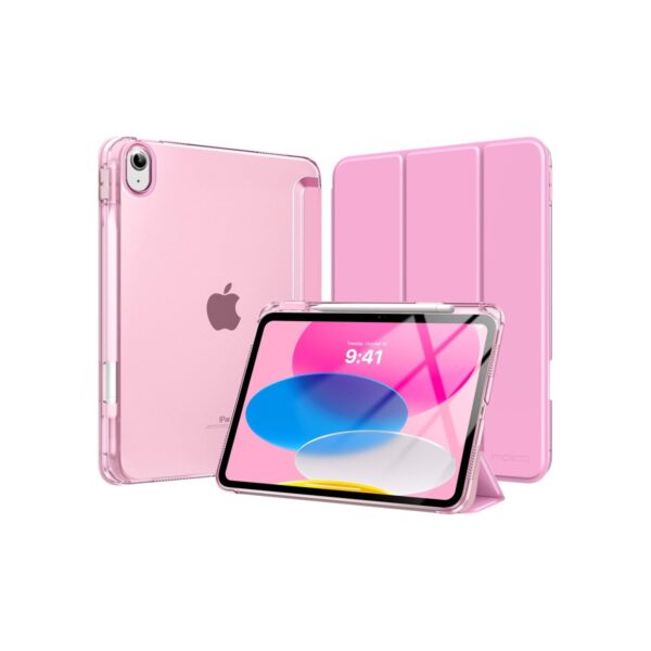 Moko for iPad A16 11th Generation Case 11 Inch 2025 with Pencil Holder,Pink