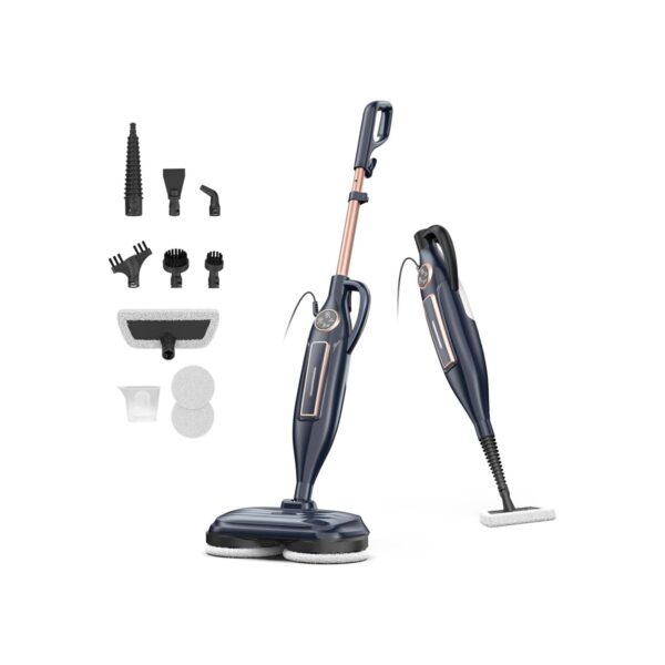 DEVOAC VM6 Scrubbing Steam Mop with Rotating Mop Pads, 10 in 1 Steam Mop
