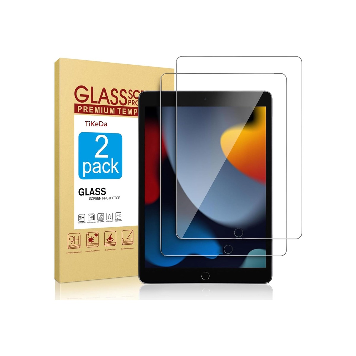 2 Pack Screen Protector for iPad 9th 8th 7th Generation 10.2 Inch-1 2 Pack Screen Protector for iPad 9th 8th 7th Generation 10.2 Inch - Image 1