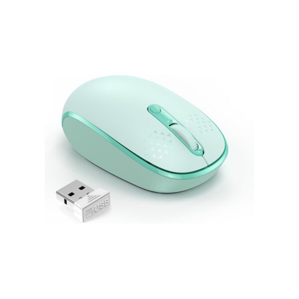 TECKNET Compact Ambidextrous Wireless Mouse for Laptop Mint Green