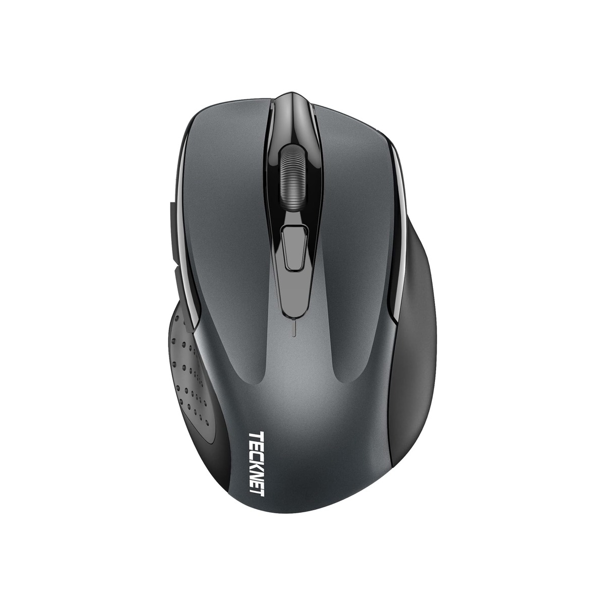 TECKNET Wireless Mouse, BT 5.0/2.4G, Silent 4800 DPI 6 Buttons, Grey-1 TECKNET Wireless Mouse, BT 5.0/2.4G, Silent 4800 DPI 6 Buttons, Grey - Image 1
