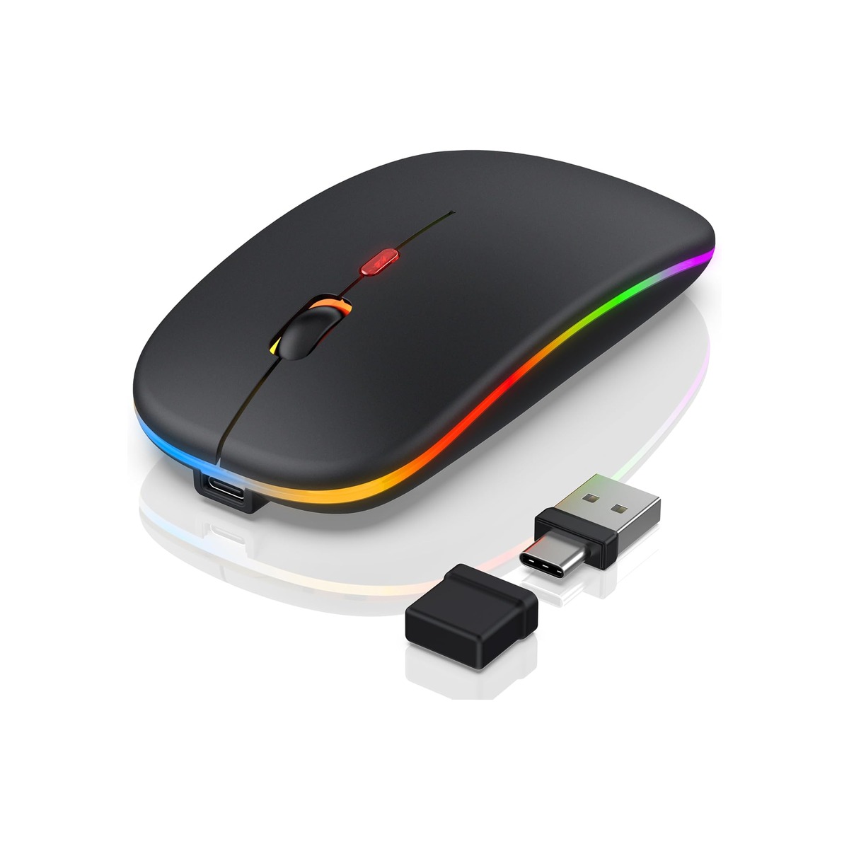 Bluetooth LED Wireless Mouse for MacBook Air iPad Pro Mac Laptop PC - Slim RGB-1 Bluetooth LED Wireless Mouse for MacBook Air iPad Pro Mac Laptop PC - Slim RGB - Image 1