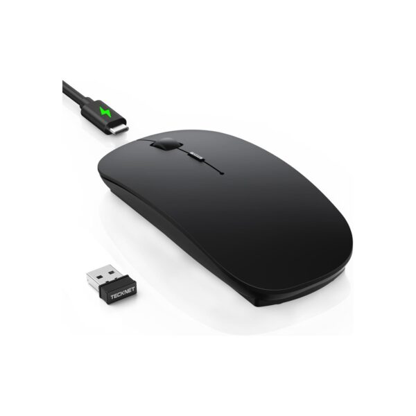 TECKNET Wireless Mouse, 4800 DPI Rechargeable Bluetooth Mouse for Laptop
