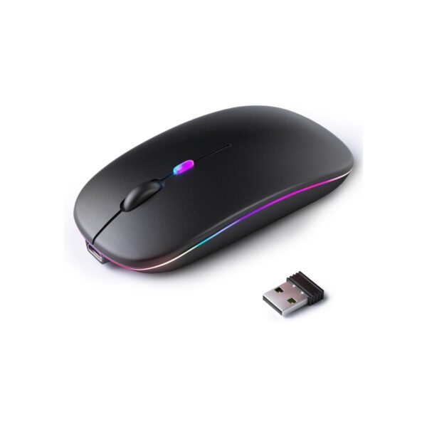 KANMABPC Wireless Bluetooth Mouse, Silent Dual Mode Mouse(Black)