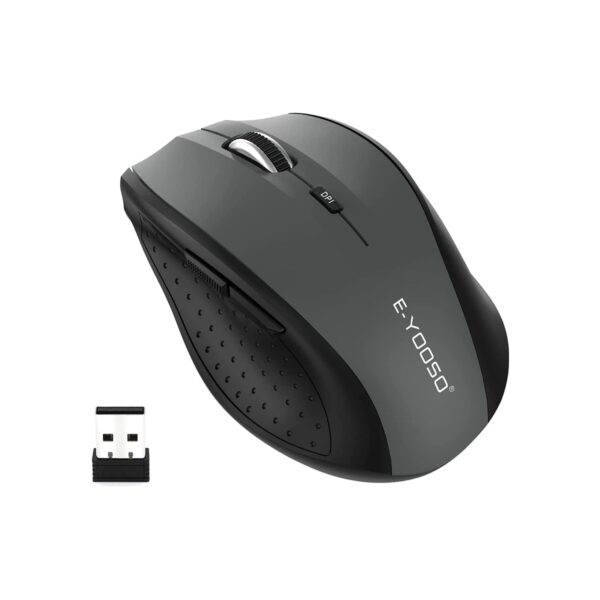 E-YOOSO Wireless Mouse for Laptop, Portable Optical Computer Mouse, 6 Buttons