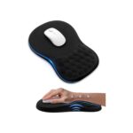 Ergonomic Mouse Pad with Sloped Memory Foam Wrist Rest (Black)
