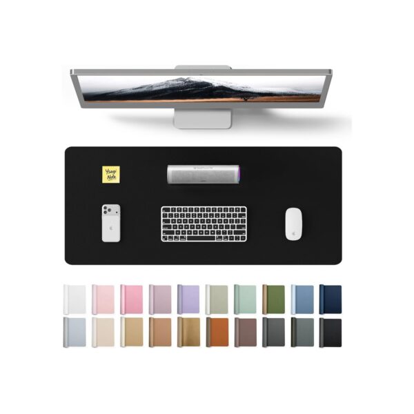 YSAGi Leather Office Desk Pad Protector, Large Mouse Pad, Non-Slip, PU Leather