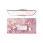 QIYI Large Mouse Pad, Cute Pink Desk Mat for Desktop