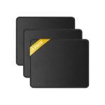 JIKIOU 3 Pack Mouse Pad with Stitched Edge, Perfect Size 10.2x8.3in Black