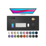 Aothia Leather Office Desk Pad Protector, Non-Slip PU Leather Desk Blotter