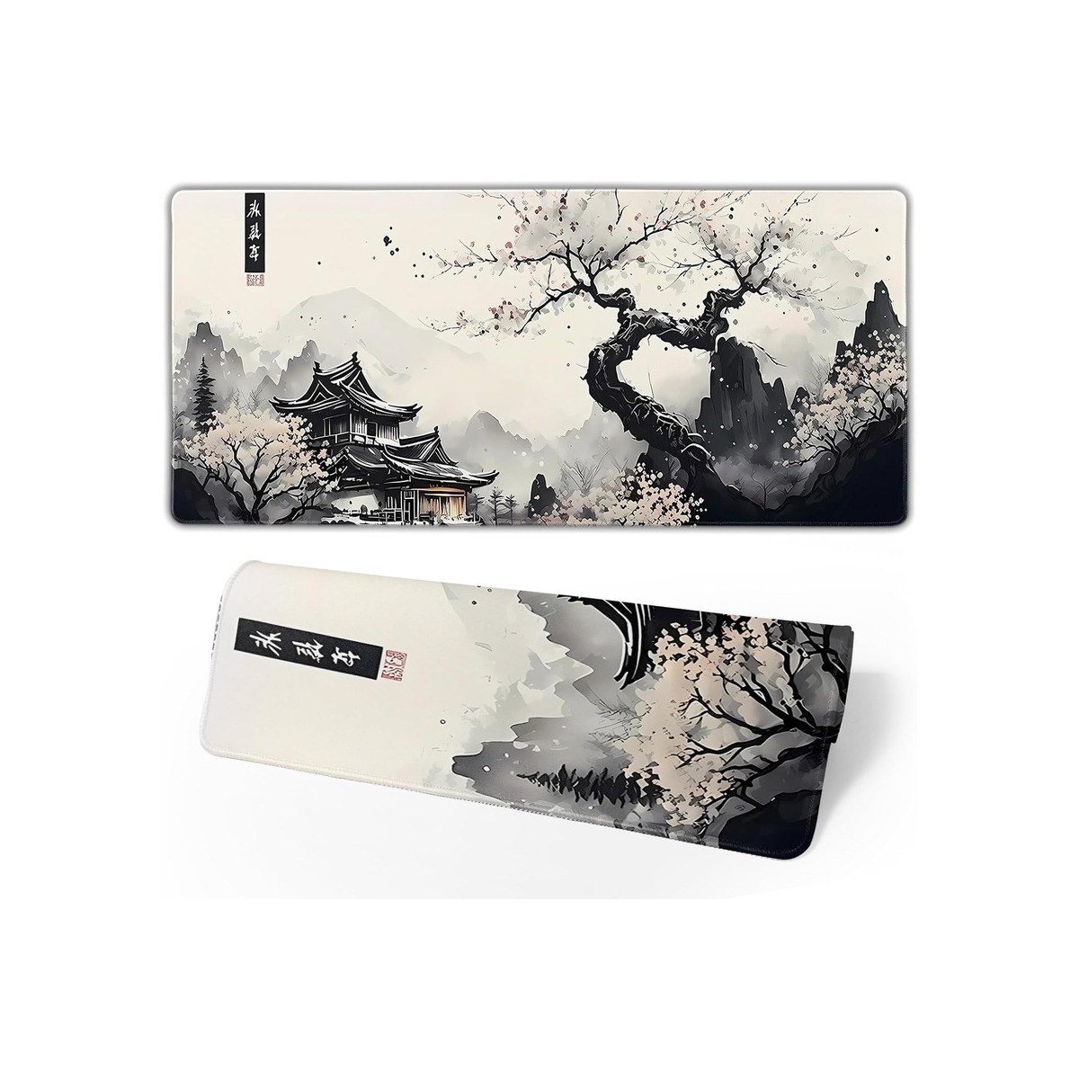 Japanese Mouse Pad, Large Japanese Desk Mat, XL Anime Gaming Keyboard Mat-1 Japanese Mouse Pad, Large Japanese Desk Mat, XL Anime Gaming Keyboard Mat - Image 1
