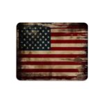 Vintage American Flag Mouse Pad - Patriotic Durability for Your Desk