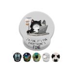 LIMKRIAN Funny Ergonomic Mouse Pad with Wrist Rest, Cat Desk Decor Gifts