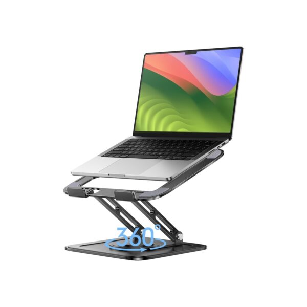 LOXP Adjustable Laptop Stand, Computer Stand with 360 Rotating Base