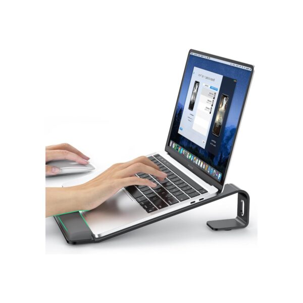 LOXP Laptop Stand for Desk, Aluminum Laptop Riser Holder with Wrist Support
