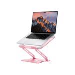 JCZT Adjustable Laptop Stand for Desk, Metal Foldable Laptop Riser