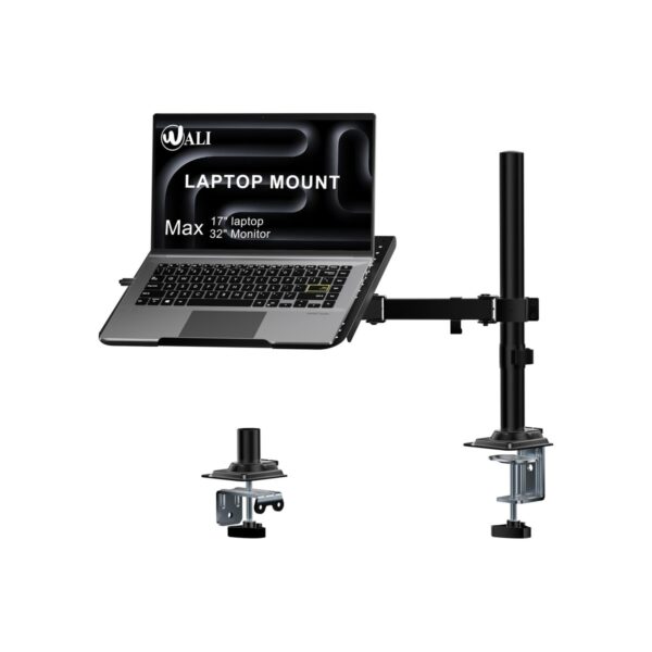 WALI Laptop Desk Mount for 17 inch Notebook, Adjustable Single Monitor Arm with