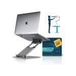 Lifelong Aluminum Adjustable Laptop Stand, Extra Tall 20" Riser, Grey